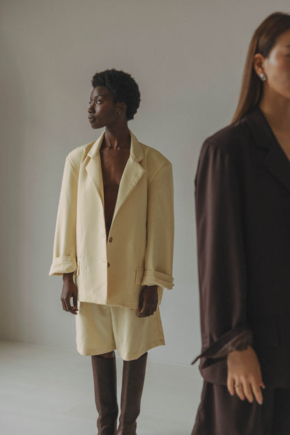 RAFFA BLAZER - BUTTER YELLOW