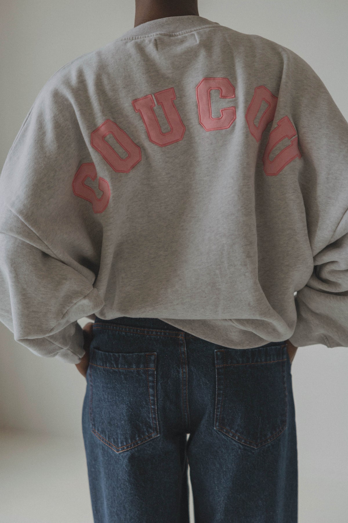 JOSEPH SWEATER LIGHT GREY - PINK LETTERS