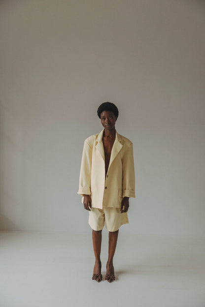 RAFFA BLAZER - BUTTER YELLOW