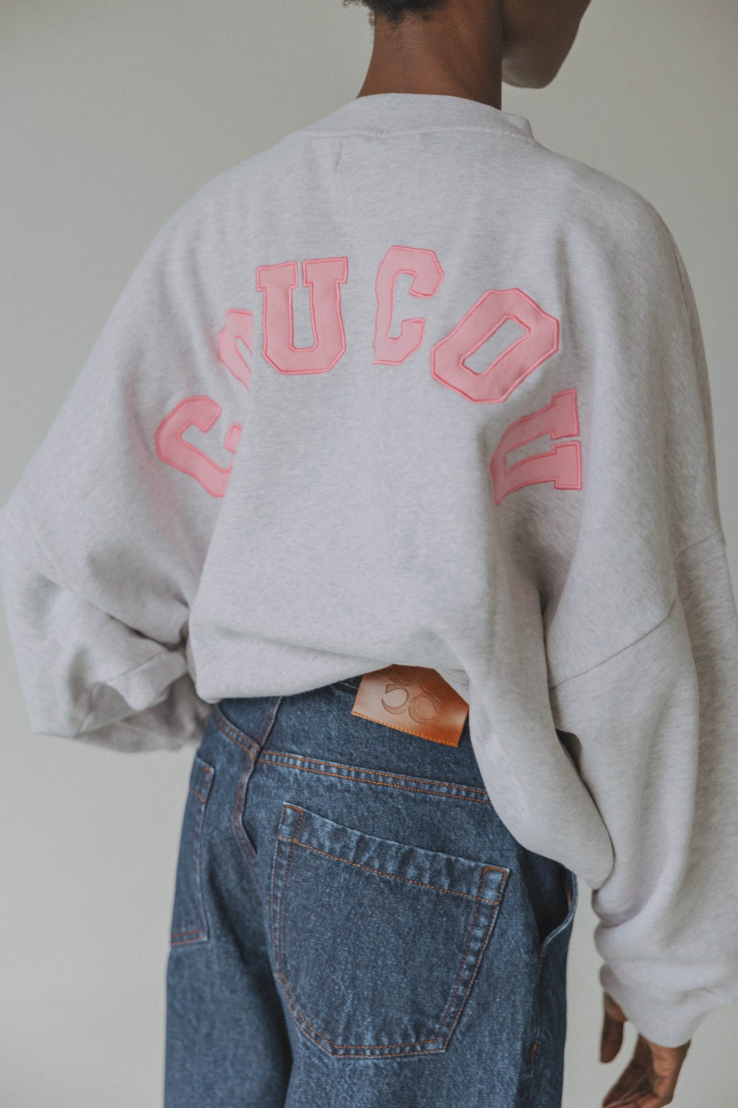 JOSEPH SWEATER LIGHT GREY - PINK LETTERS