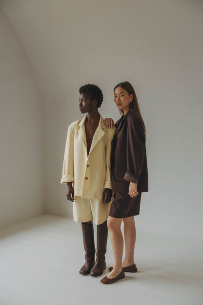 RAFFA BLAZER - BROWN
