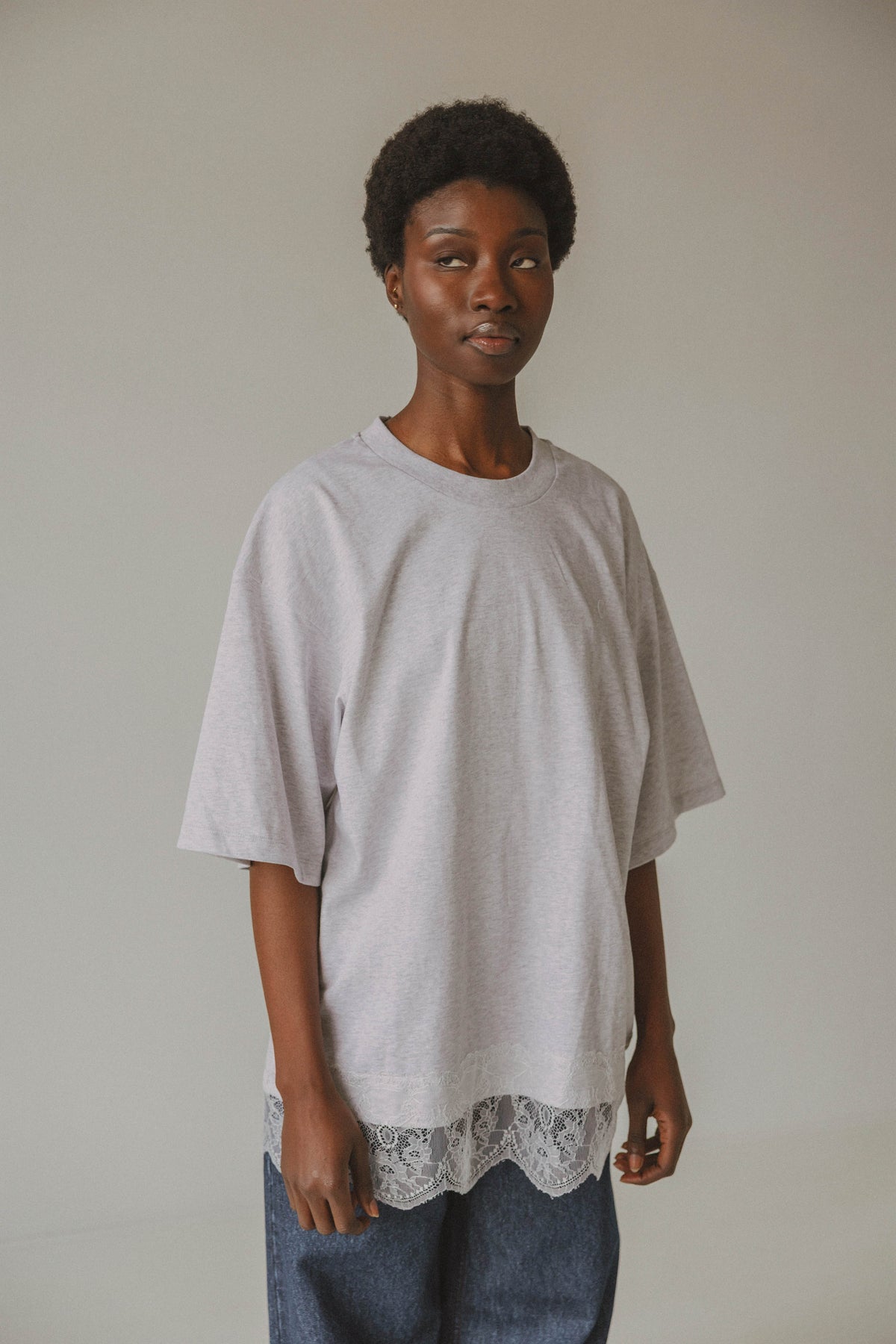 MARGARITA TEE - LIGHT GREY WHITE