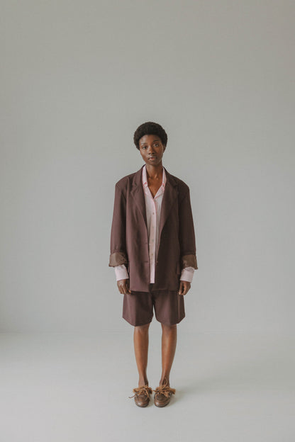 RAFFA BLAZER - BROWN