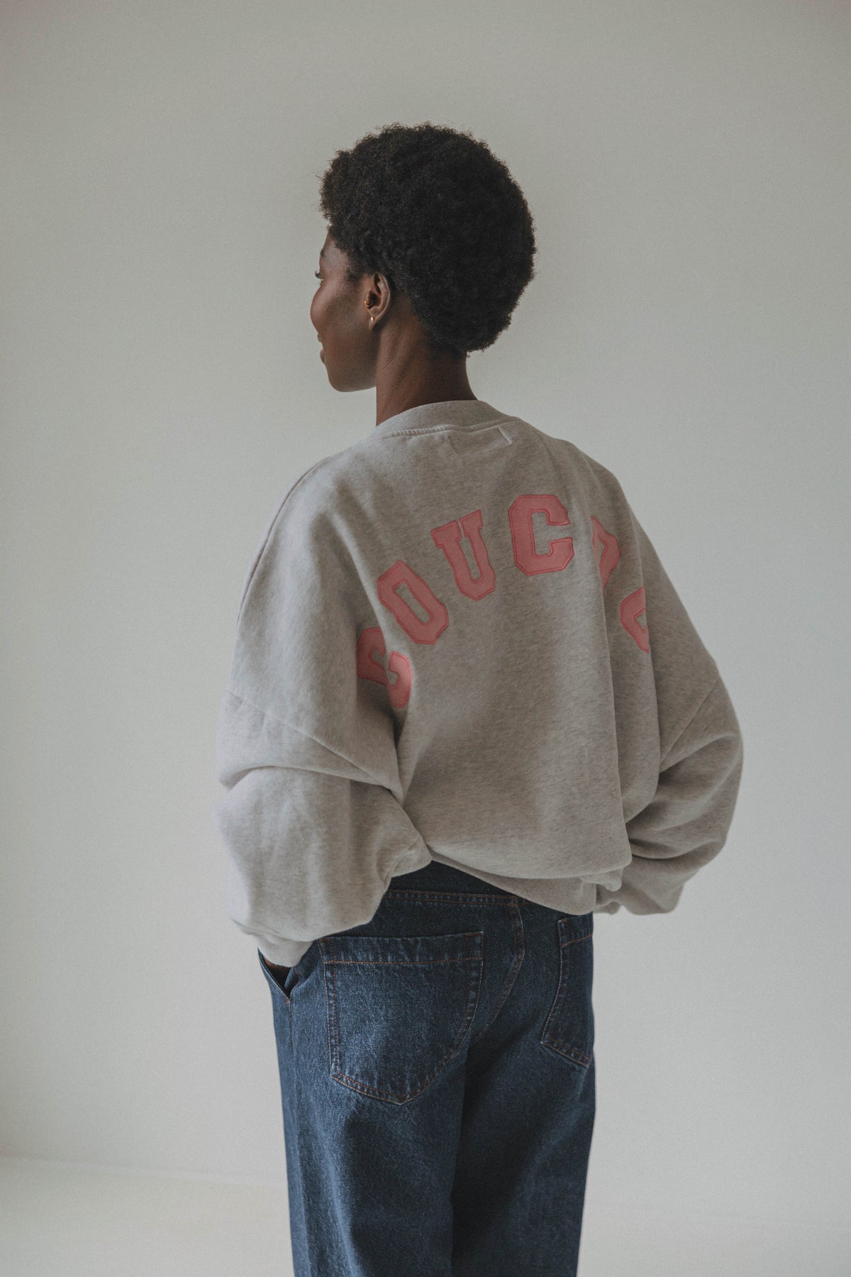 JOSEPH SWEATER LIGHT GREY - PINK LETTERS