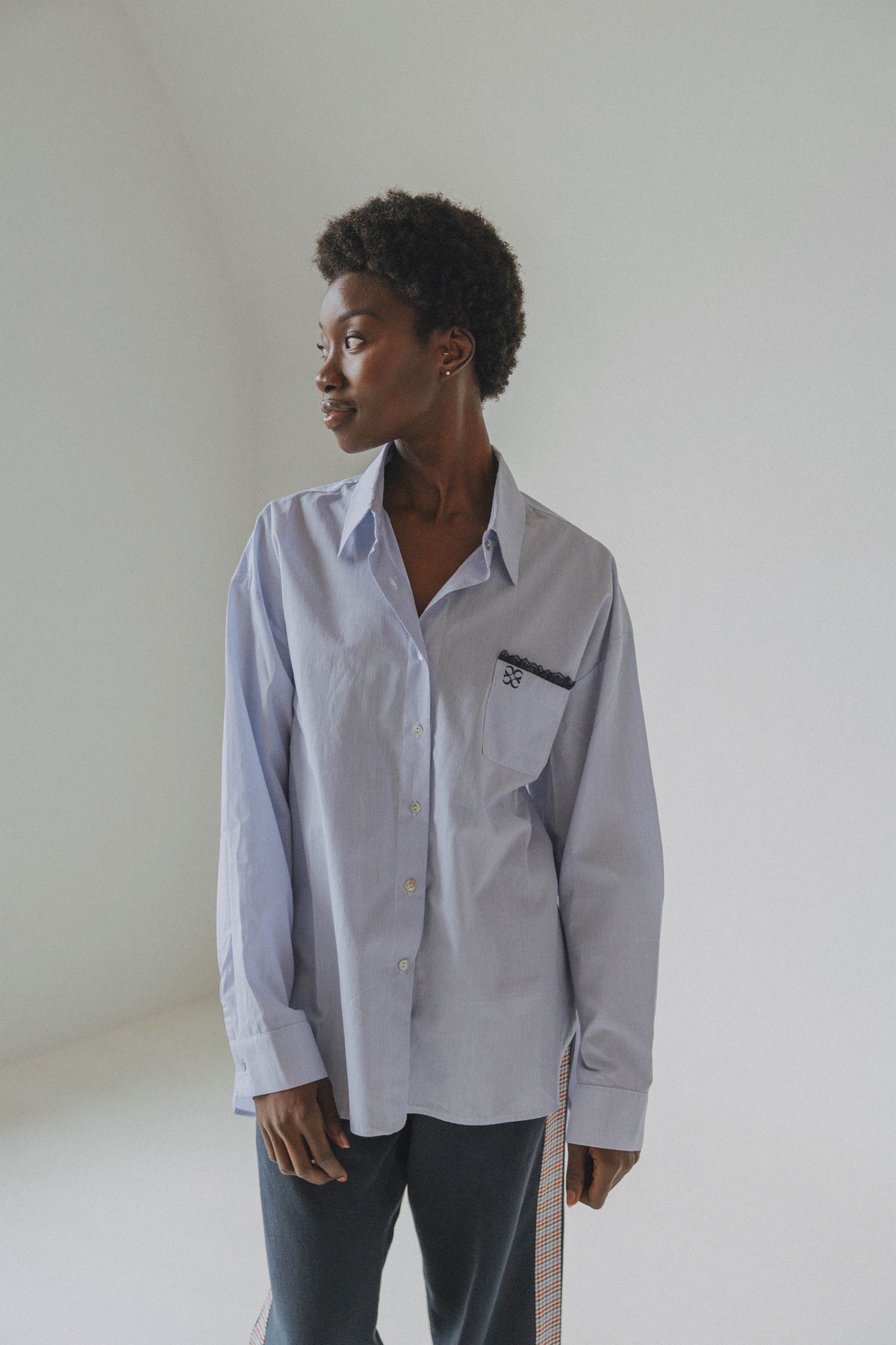 MOON BLOUSE - NAVY STRIPES