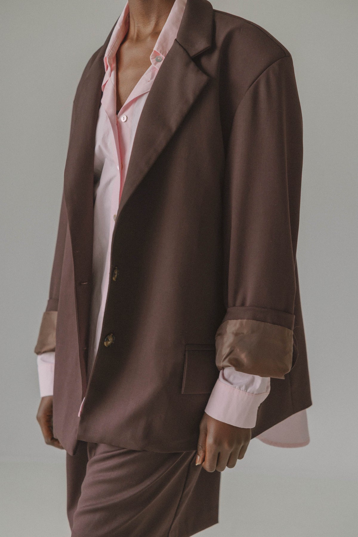 RAFFA BLAZER - BROWN