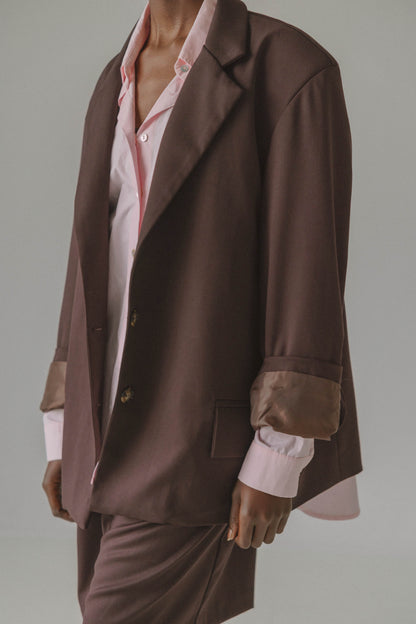 RAFFA BLAZER - BROWN
