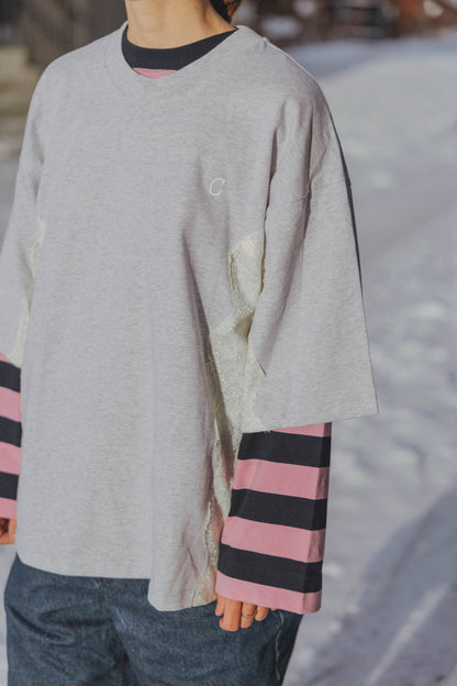 MARGARITA TEE - LIGHT GREY ECRU