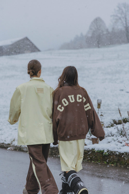 JOSEPH SWEATER BROWN - YELLOW LETTERS