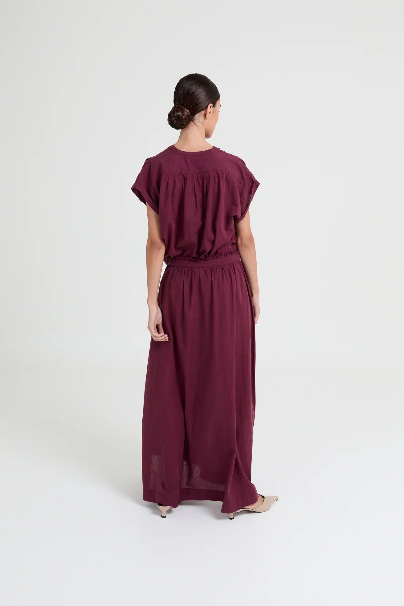 YULIA BLOUSE BURGUNDY