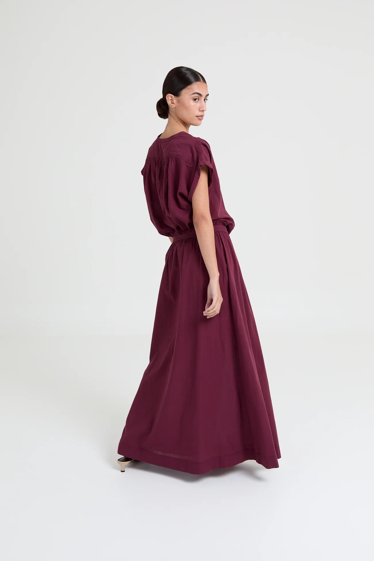 YULIA BLOUSE BURGUNDY