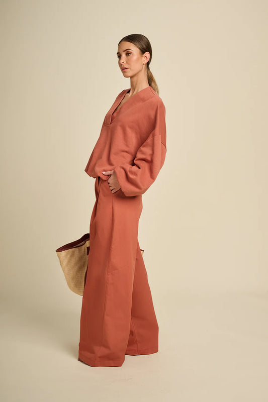 EDITH TROUSERS TERRACOTTA