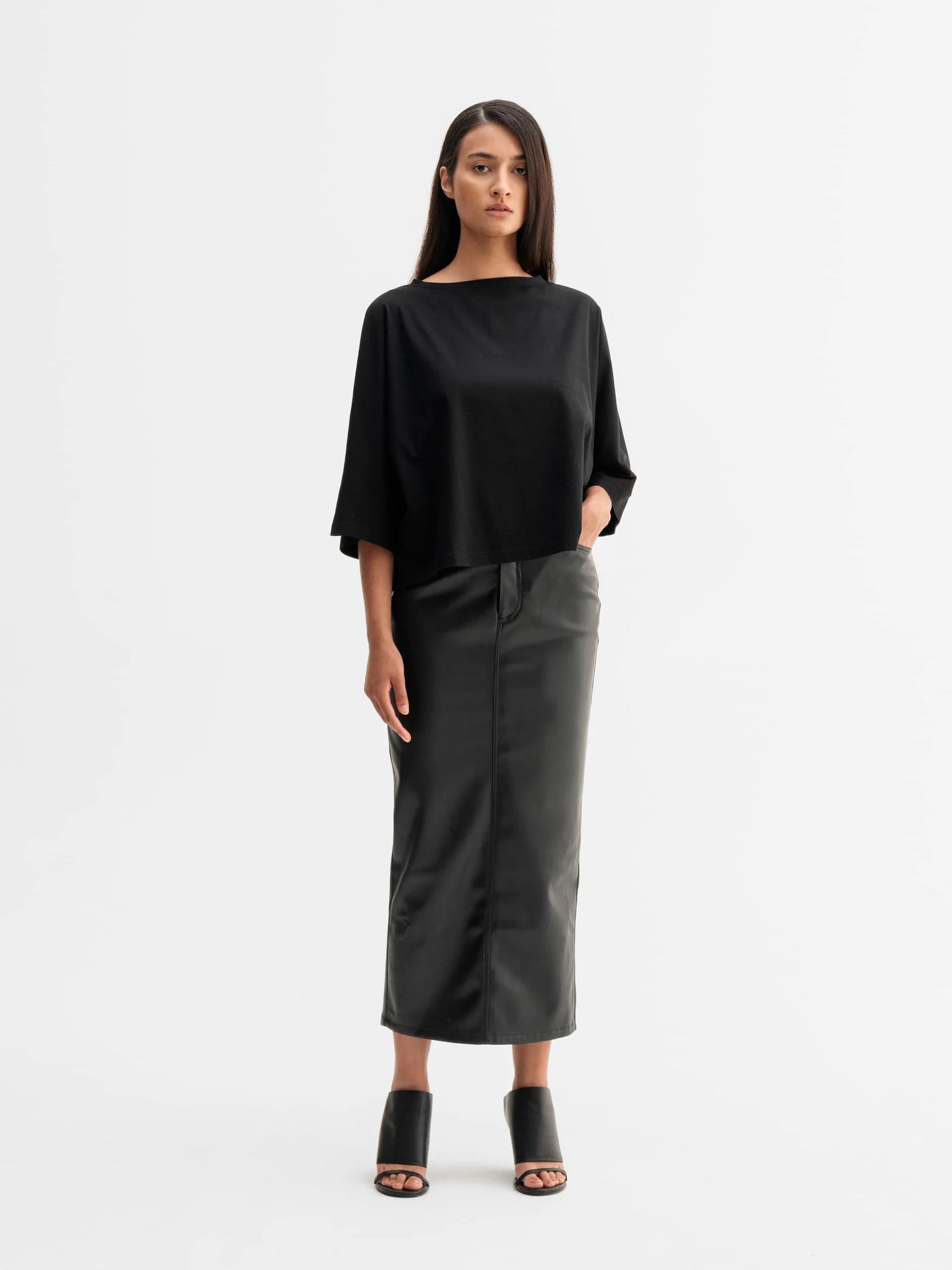 MIKA PU LEATHER SKIRT