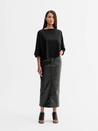 MIKA PU LEATHER SKIRT