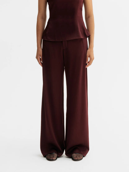 MILA TROUSERS - BURGUNDY
