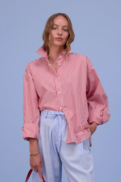 HERMINE HEMD RED STRIPES