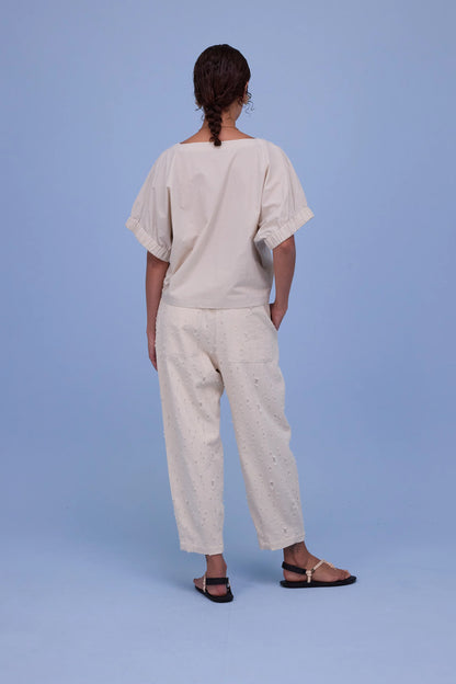 GERALDINE BLOUSE CHALK WHITE