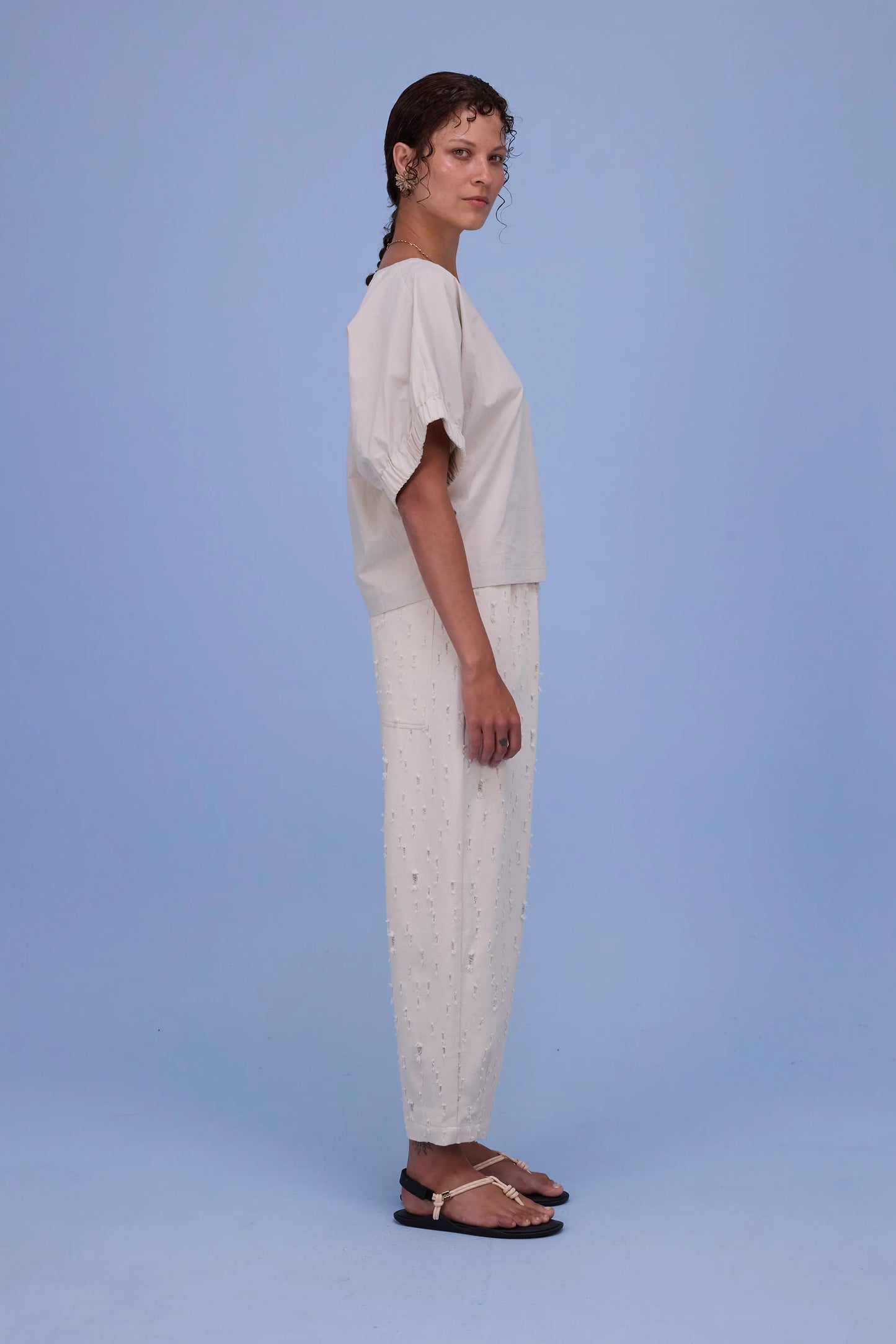 GERALDINE BLOUSE CHALK WHITE