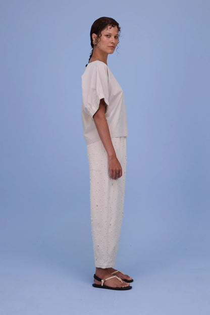 GERALDINE BLOUSE CHALK WHITE