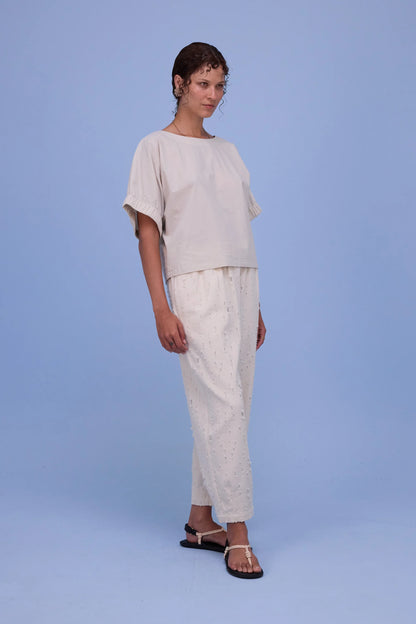 GERALDINE BLOUSE CHALK WHITE