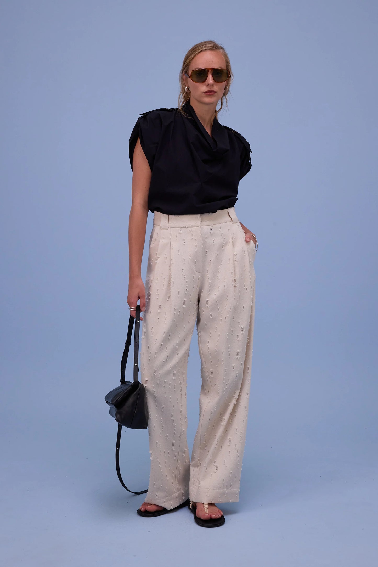 FLORA BLOUSE ZWART