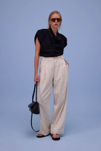 FLORA BLOUSE ZWART