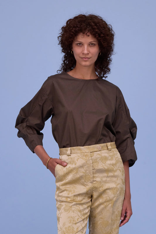CAMILLE BLOUSE DARK KHAKI
