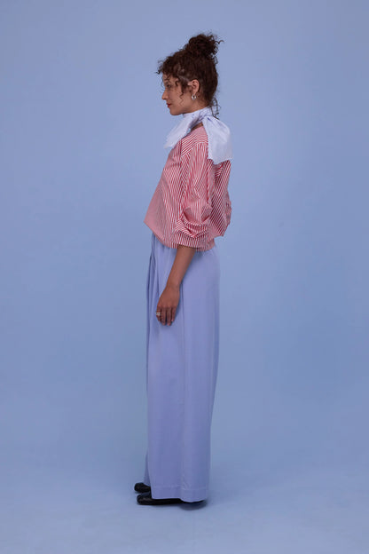 CAMILLE BLOUSE RED STRIPES