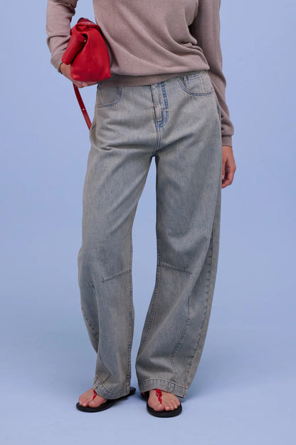 HIVAN BROEK SAND DENIM