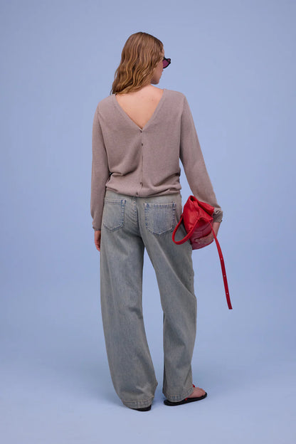 HIVAN BROEK SAND DENIM