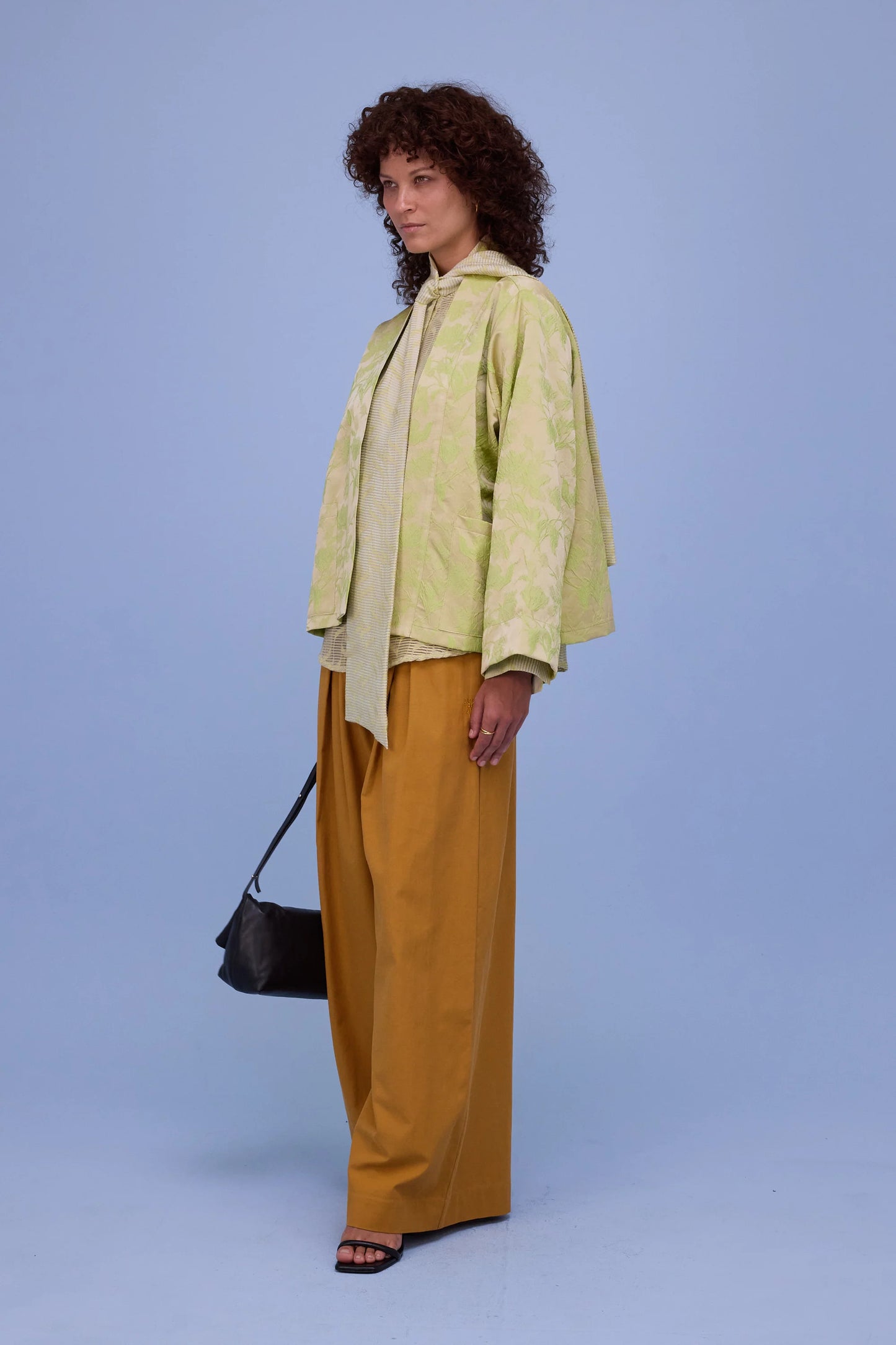 FLENN KIMONO  LIME GLOW JACQUARD