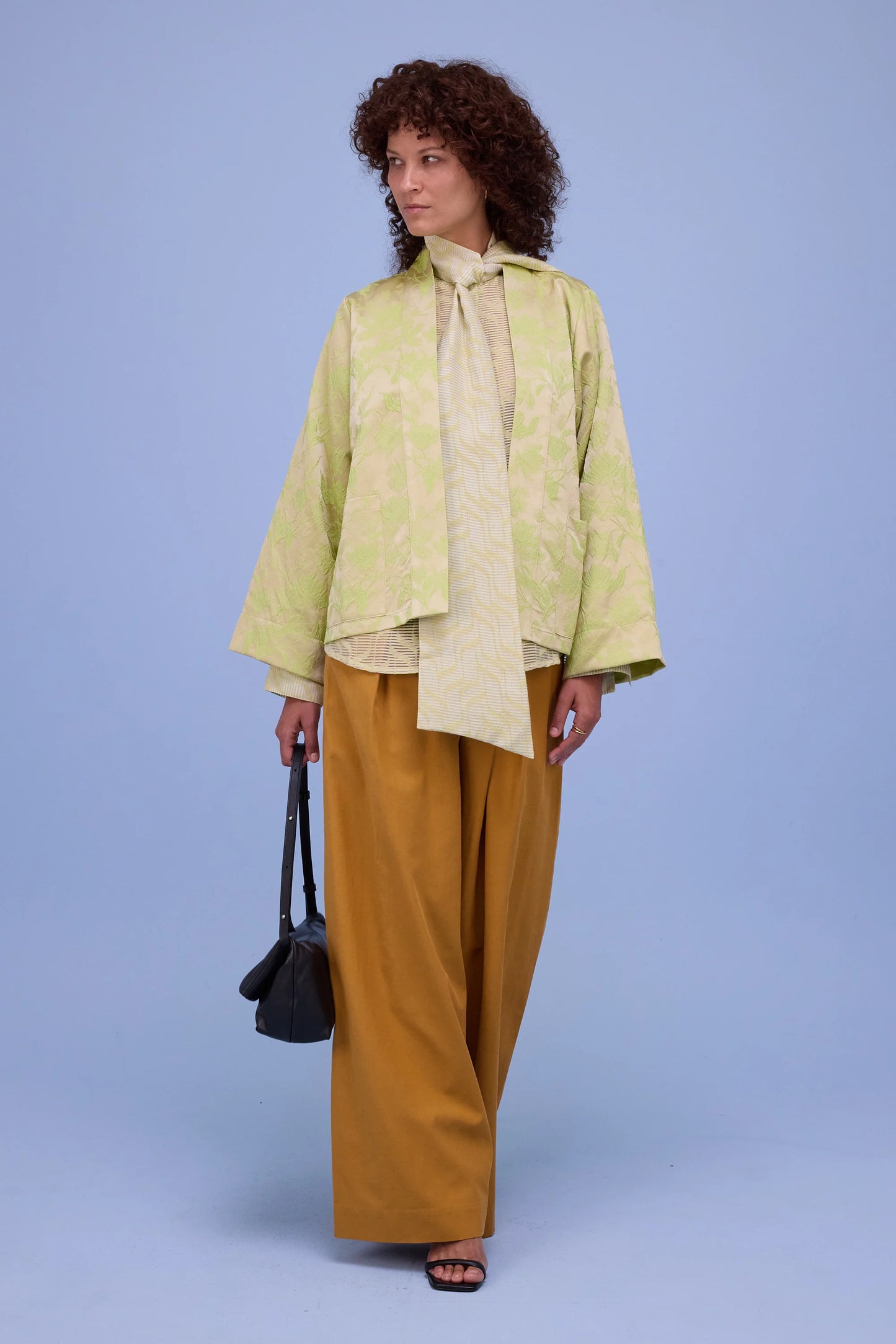 FLENN KIMONO  LIME GLOW JACQUARD
