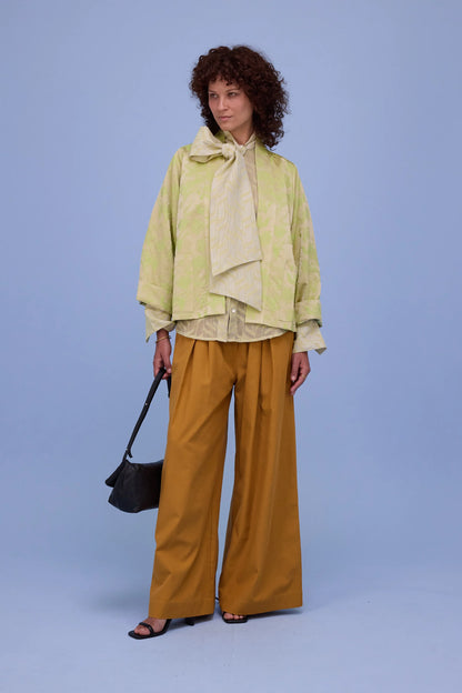 FLENN KIMONO  LIME GLOW JACQUARD