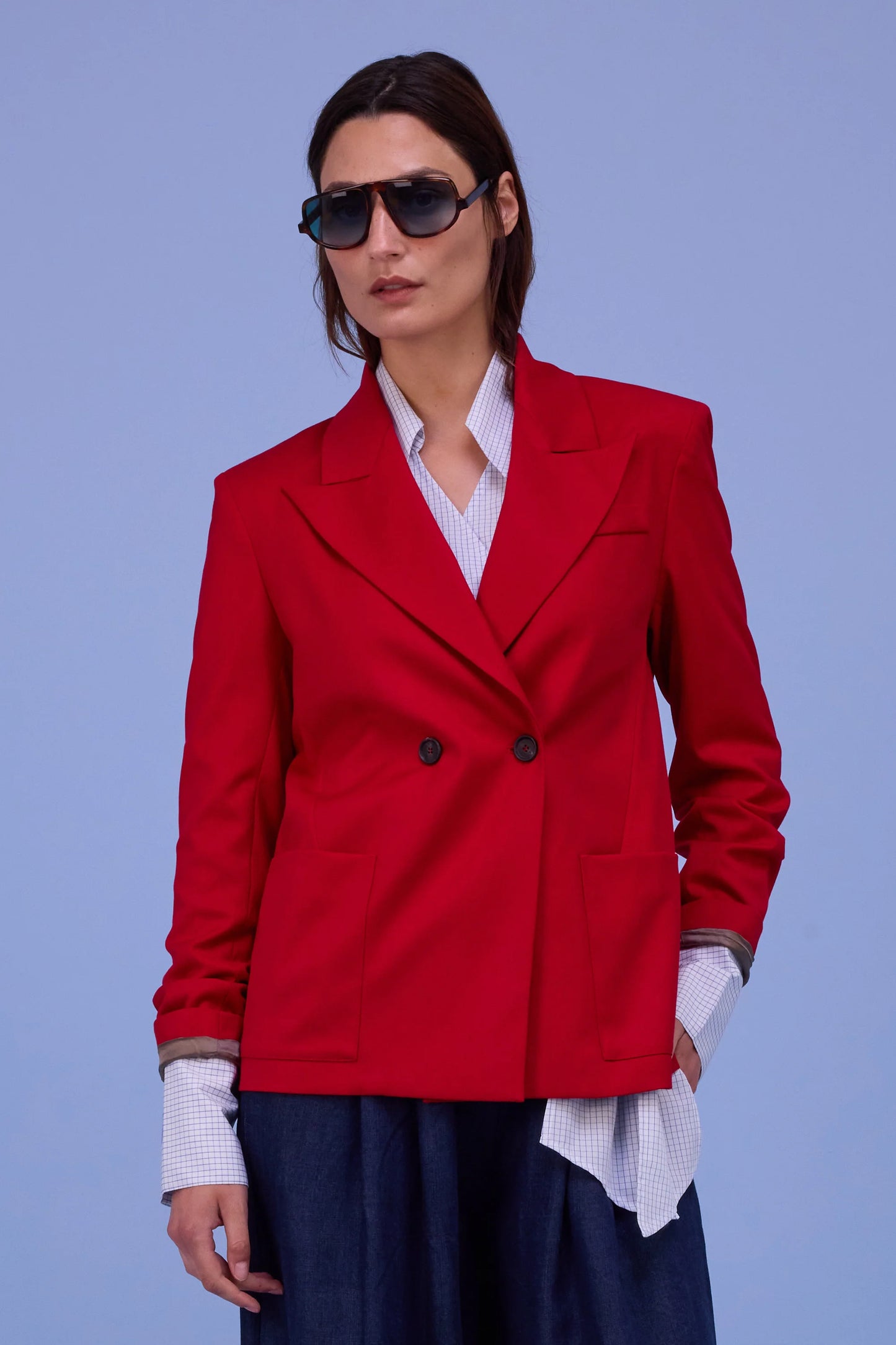 DAVOS BLAZER LIPSTICK RED