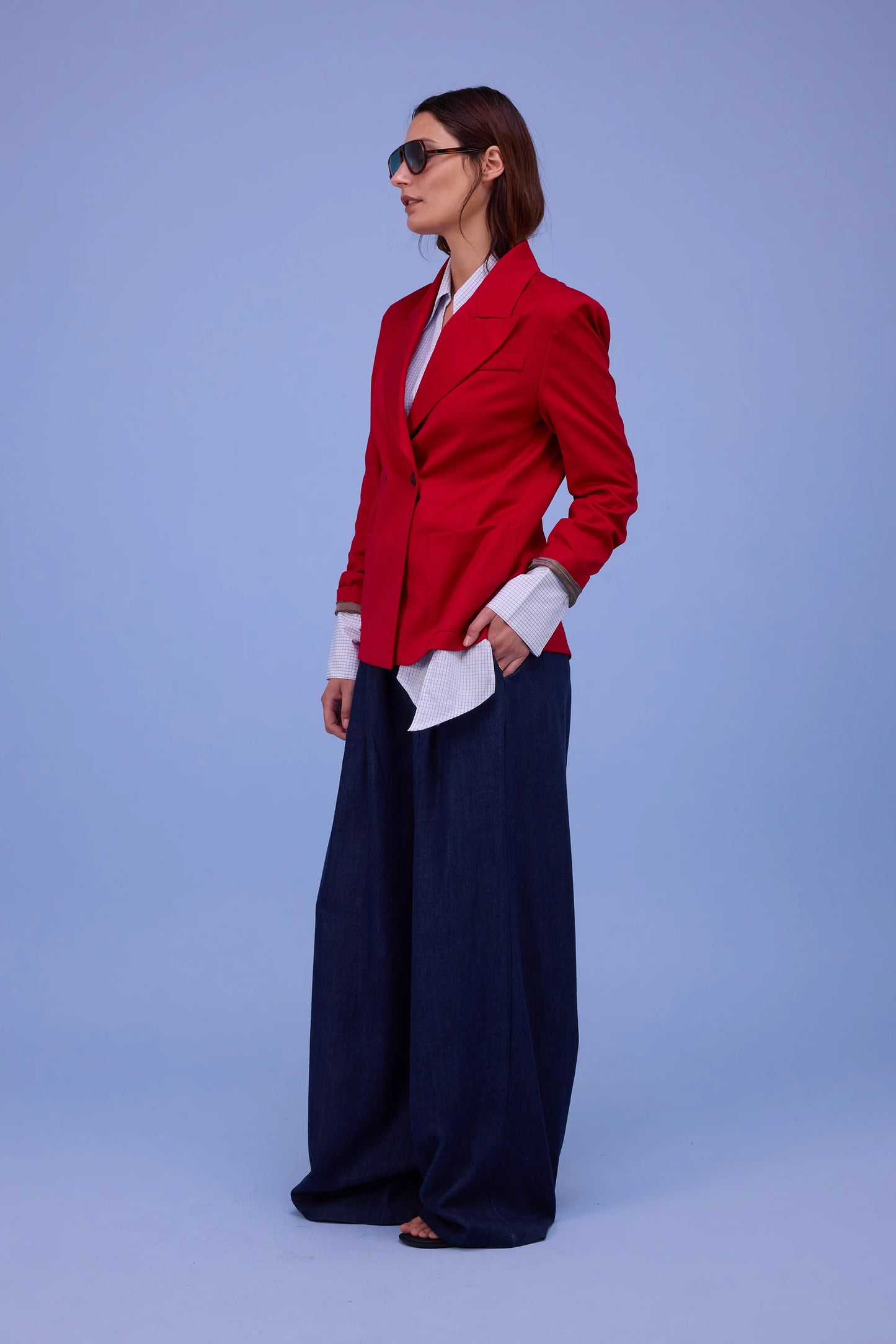DAVOS BLAZER LIPSTICK RED