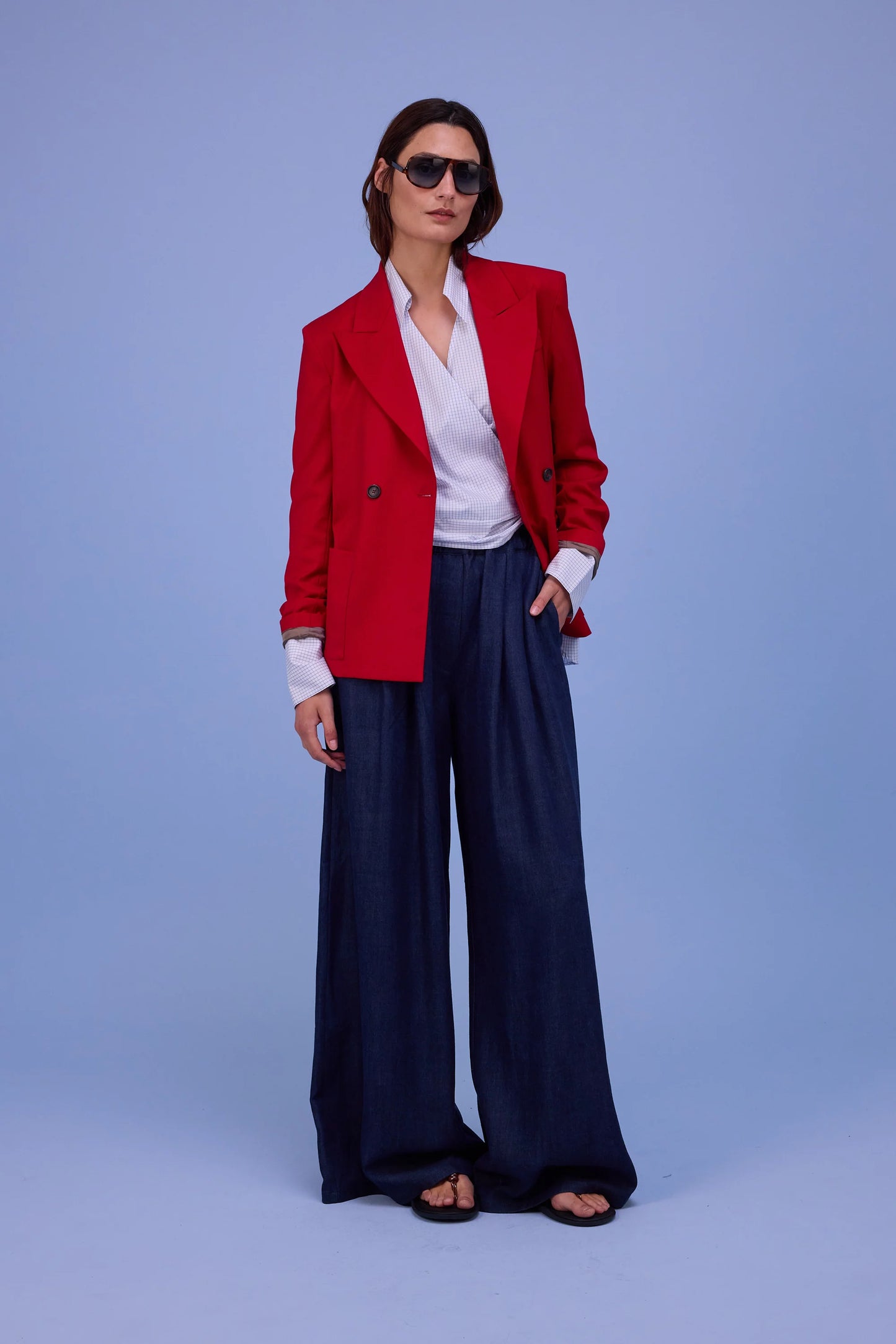 DAVOS BLAZER LIPSTICK RED