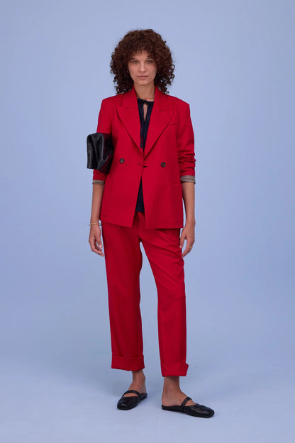 DAVOS BLAZER LIPSTICK RED