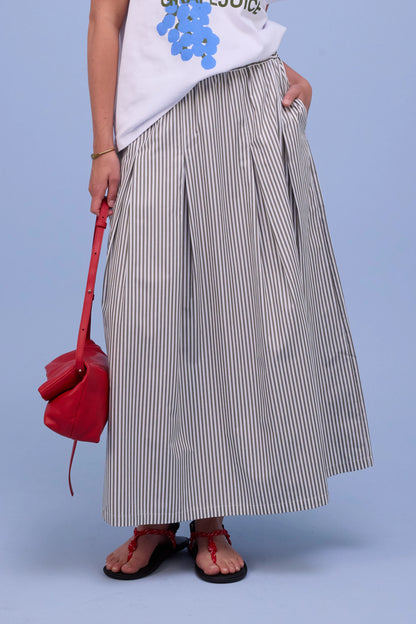 FIEKE ROK KHAKI STRIPES