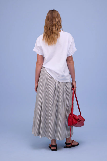 FIEKE ROK KHAKI STRIPES