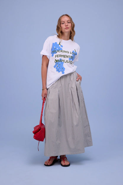 FIEKE ROK KHAKI STRIPES