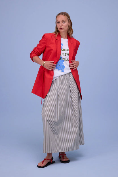FIEKE ROK KHAKI STRIPES