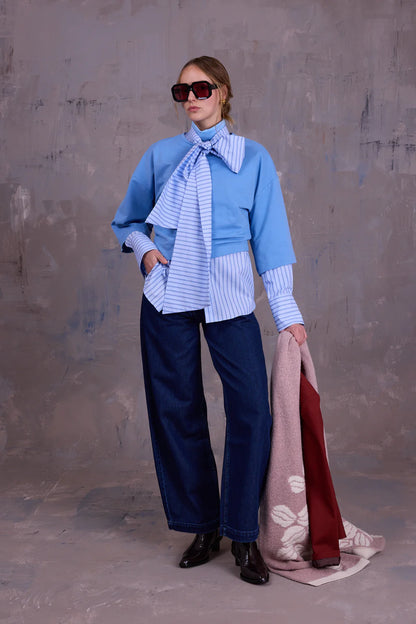 GILOU HEMD BLUE VINTAGE