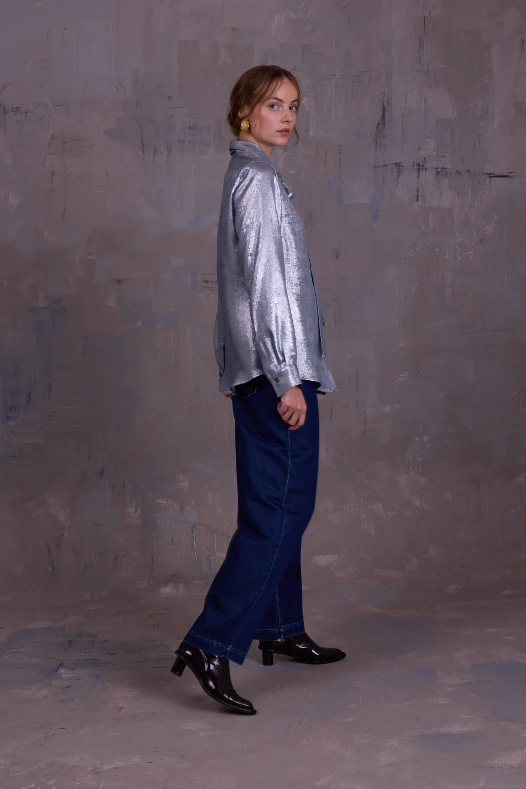 GODELIEVE HEMD SHINY SILVER