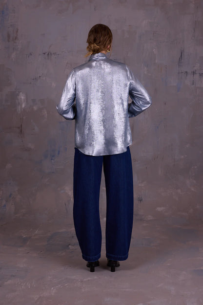 GODELIEVE HEMD SHINY SILVER