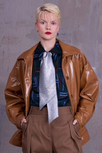 GERRIT JAS CAMEL FAUX LEATHER