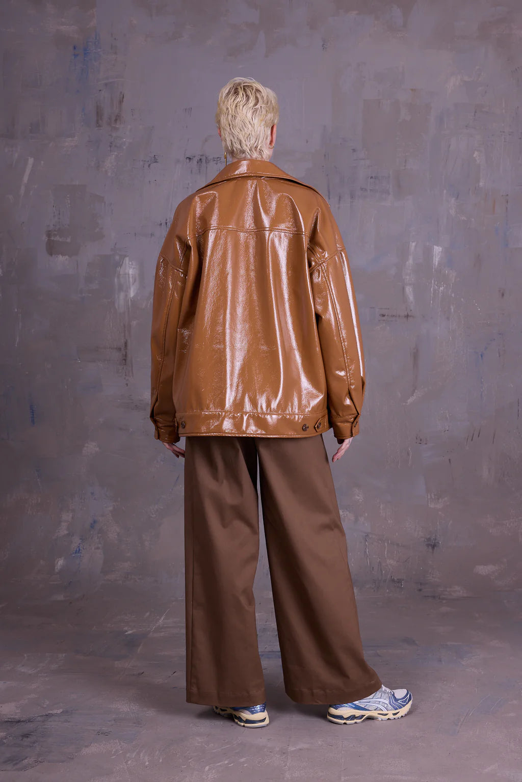 GERRIT JAS CAMEL FAUX LEATHER