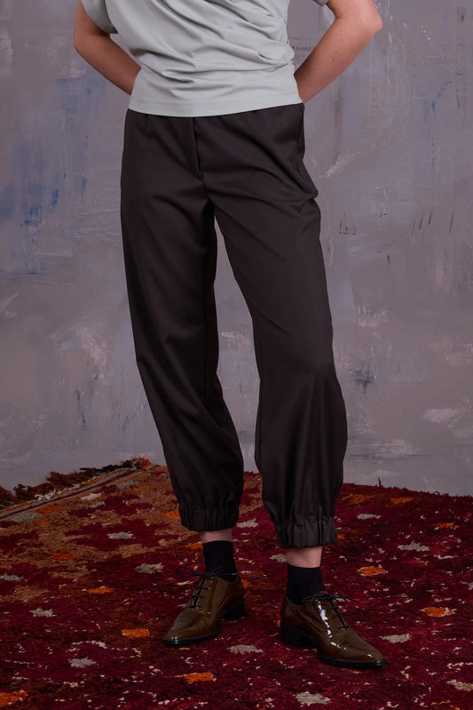 FINA BROEK BLACK OLIVE