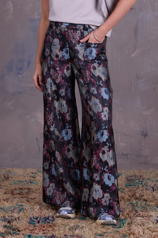 BOLIVAR BROEK BLUE JACQUARD