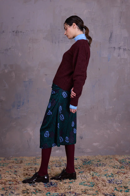 GRETA ROK BURGUNDY BLUE LIPS