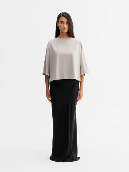 THEA JERSEY TEE - WASHED GREIGE